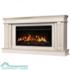 Каминокомплект: Очаг Electrolux EFP/P-3620LS, портал Olympia 42/40/36, сл. кость с зол. патиной