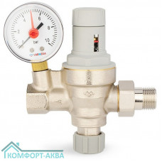 Клапан VARMEGA подпиточный 1/2", мембранный, с манометром, VM23001
