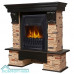 Портал Firelight Pietra Classic камень сланец натуральный, шпон темный дуб