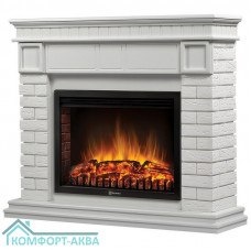 Портал Firelight Bricks 25 камень белый, белая эмаль