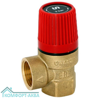 Клапан Uni-Fitt предохранительный 1/2"ВВ, 6 бар