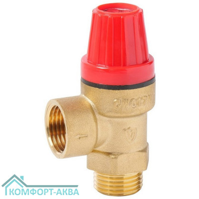 Клапан VIEIR предохранит. 1,5 БАР 1/2" ВРх1/2" НР (100/1) VR33FMK-1,5