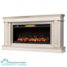 Каминокомплект: Очаг Royal Thermo Aurora RTFP/P-AR40LS, портал Olympia 42/40/36, сл. кость с зол. па