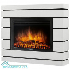 Каминокомплект: Очаг Electrolux EFP/P-2520LS N, портал Moderno 25 шпон белый дуб