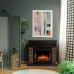 Каминокомплект:Очаг Electrolux EFP/P-3320RLS, портал Bricks Wood 30 камень темный, шпон венге