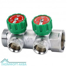 Коллектор регулирующий VARMEGA 1" 2 х 1/2" хромированный VM14622