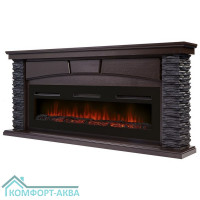 Портал Firelight Porto Long камень черный, шпон венге