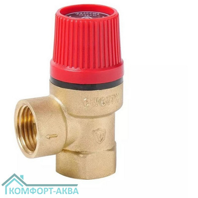 Клапан VIEIR предохранительный 6 БАР 1/2" ВРх1/2" ВР (100/1) VR33FFK-6