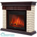 Портал Firelight Bricks 25 камень бежевый, шпон темный дуб