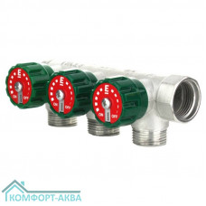 Коллектор модульный ELSEN 3/4" 3х3/4" ЕК TIN латунь