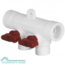 Коллектор TEBO бел. PP-R 32x20x3 вых. красн. (3/18), арт. 030091211