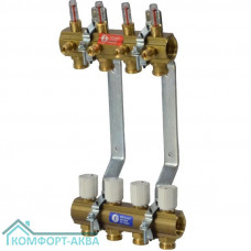 Комплект коллекторного узла Giacomini 1" x 3/4"E /4, R553KY064