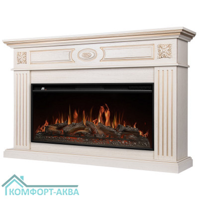 Портал Firelight Siena 42/40/36, слоновая кость с золотой патиной