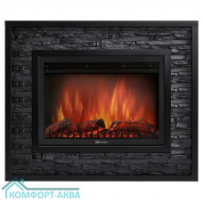Каминокомплект: Очаг Electrolux EFP/P-3020LS, портал Loft 30 камень черный, черная эмаль