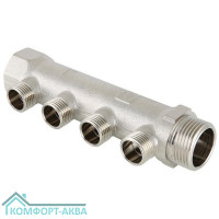 Коллектор наружная резьба 4 выхода 3/4" * 1/2" (VTc.500.N) (Valtec)