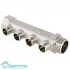 Коллектор наружная резьба 4 выхода 3/4" * 1/2" (VTc.500.N) (Valtec)