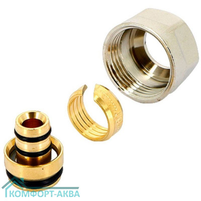 Соединитель Uni-Fitt обжим-В 16(2.0)х3/4" ЕК, для коллекторов серии 40X и 42X