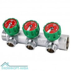 Коллектор регулирующий VARMEGA 3/4" 3 х 3/4"ЕК хромированный VM14613