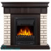 Портал Firelight Bricks Classic камень бежевый, шпон темный дуб