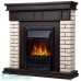 Портал Firelight Bricks Classic камень бежевый, шпон темный дуб