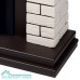 Портал Firelight Bricks Classic камень бежевый, шпон темный дуб