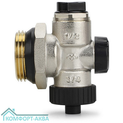 Группа концевая для коллектора VARMEGA VM15906 НР 1" с др.вентилем и руч. воздухотв.
