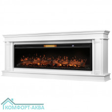 Каминокомплект: Очаг Royal Thermo Aurora RTFP/P-AR60LS, портал Olympia 60, белый