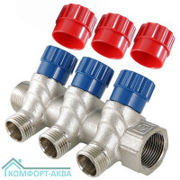 Коллектор VALTEC VTc.560.N.0503 с рег.вент НР 3/4"х1/2" 3 вых