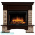 Портал Firelight Forte Wood 25 камень коричневый, шпон темный дуб