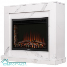 Портал Firelight Simple 25 белый мрамор