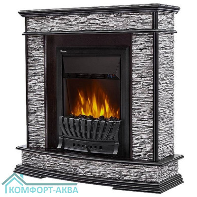 Каминокомплект Firelight: Очаг EFP/P-1020LS,портал Scala Classic сланец скалистый серый,шпон венге