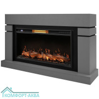 Каминокомплект: Очаг Electrolux EFP/P-3620LS, портал Lindos 42/40/36, светло-серый, р/в