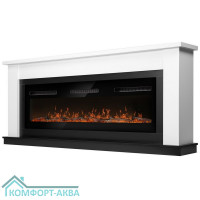 Каминокомплект: Очаг Electrolux Infinity EFP/P-1600ULS N, портал Canto Long белый, черный