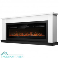 Каминокомплект: Очаг Electrolux Infinity EFP/P-1600ULS N, портал Canto Long белый, черный
