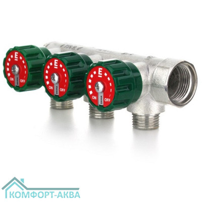 Коллектор модульный ELSEN 3/4" 2х1/2" НР TIN латунь