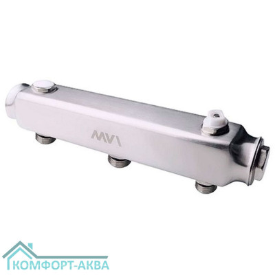 Коллектор MVI ML.403.06 из нержавеющей стали, м/ц расстояние 100мм,1"x1/2" 3 вых.