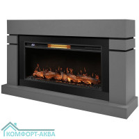 Каминокомплект: Очаг Royal Thermo Aurora RTFP/P-AR40LS, портал Lindos 42/40/36, светло-серый, р/в