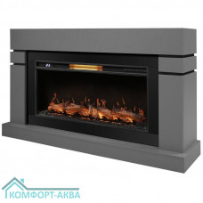 Каминокомплект: Очаг Royal Thermo Aurora RTFP/P-AR40LS, портал Lindos 42/40/36, светло-серый, р/в