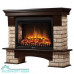 Портал Firelight Forte Wood 30 камень коричневый, шпон темный дуб
