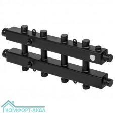Коллектор Royal Thermo на 4 (5) отопительных контуров (сверху/снизу/сбоку) с кронштейнами