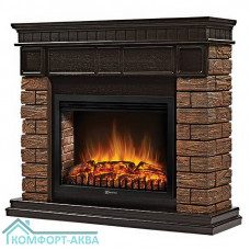 Портал Firelight Bricks Wood 30 камень темный, шпон венге