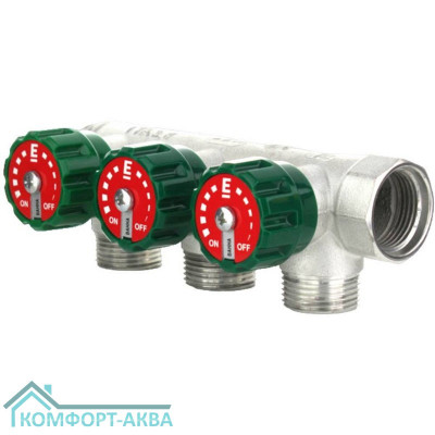 Коллектор модульный ELSEN 3/4" 2х3/4" ЕК TIN латунь