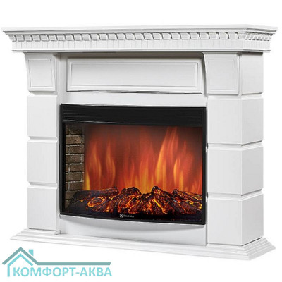 Каминокомплект Firelight: Очаг EFP/P-3020LS,портал Elegante 30 белый