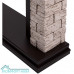 Портал Firelight Bricks Wood Classic камень коричневый, шпон темный дуб