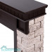 Портал Firelight Bricks Wood Classic камень коричневый, шпон темный дуб