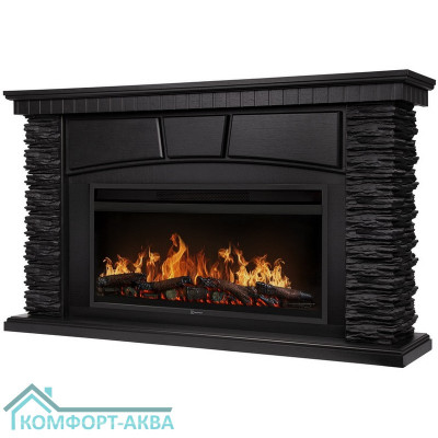 Каминокомплект: Очаг Electrolux EFP/P-3620LS, портал Porto 42/40/36 камень чер. шп. венге