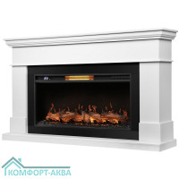 Каминокомплект: Очаг Royal Thermo Aurora RTFP/P-AR40LS, портал California 42/40/36, белый