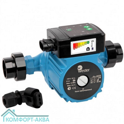 Насос циркуляционный Wester WPE 25-80G (с гайками)