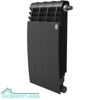 Радиатор биметаллический Royal Thermo BILINER B 500 Чёрный - 4 секц.