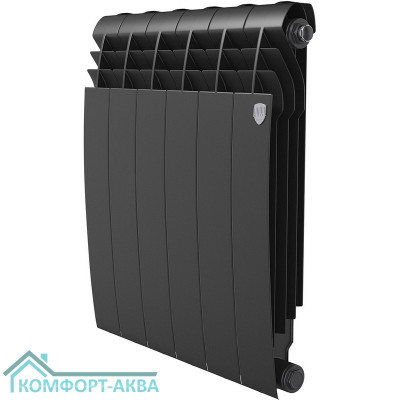 Радиатор биметаллический Royal Thermo BILINER B 500 Чёрный - 6 секц.
